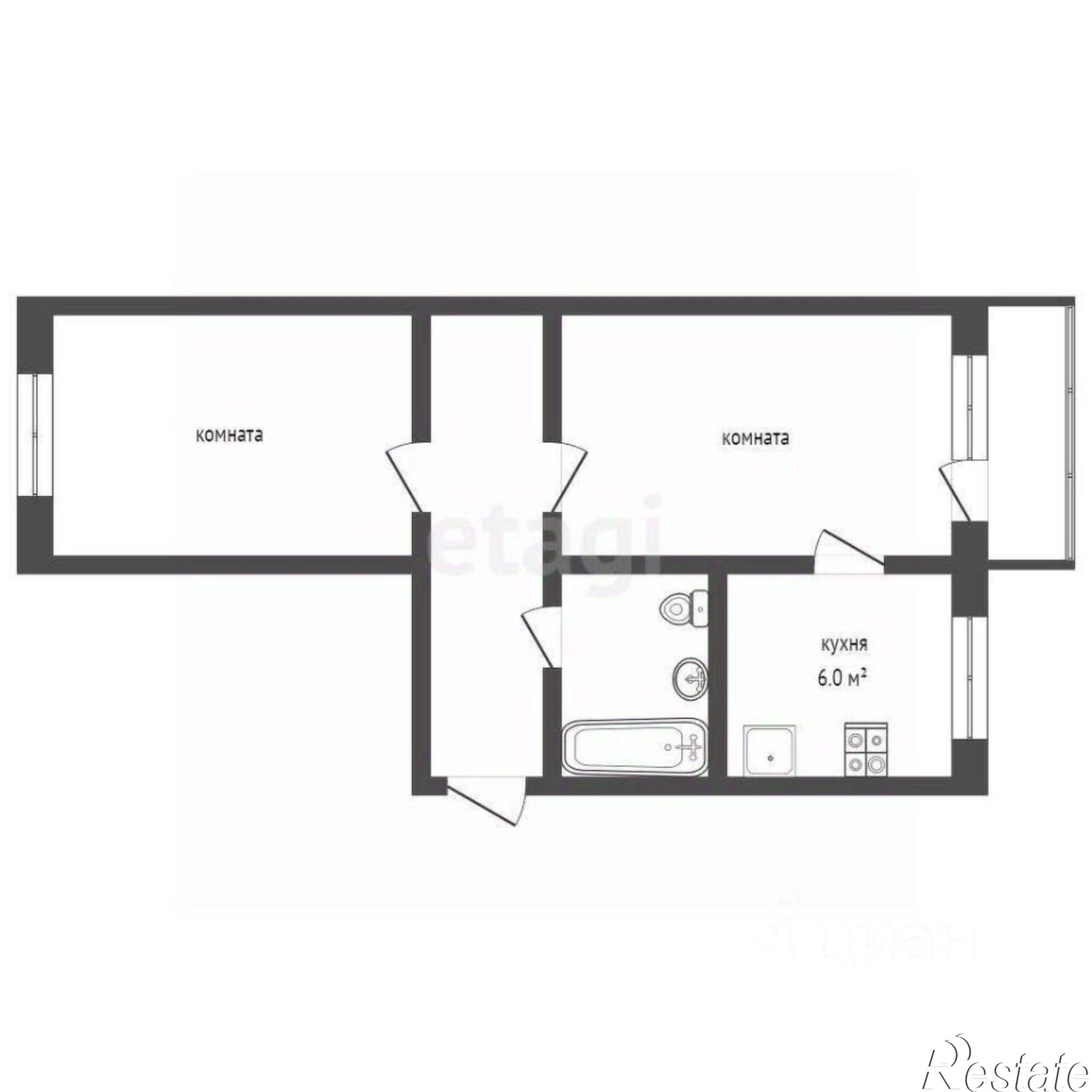 Купить квартиру за 4 799 000 рублей на улица Зои Космодемьянской, 24