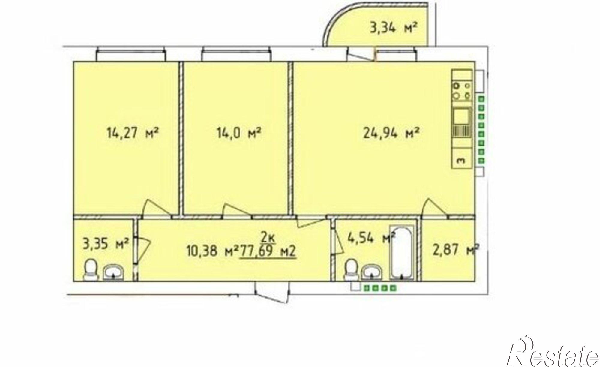 Купить квартиру за 5 999 000 рублей на ул Кленовая, 25