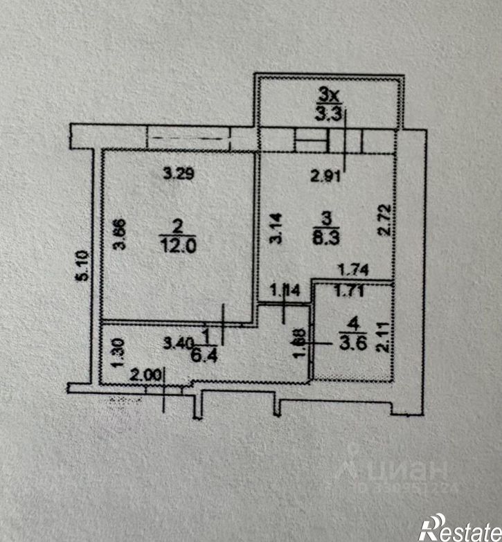 1-комн квартира